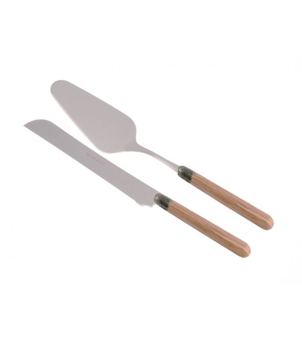 Cortina Set 2 Pieces Shovel and Cake Knife - Wood Effect Handle -  - 