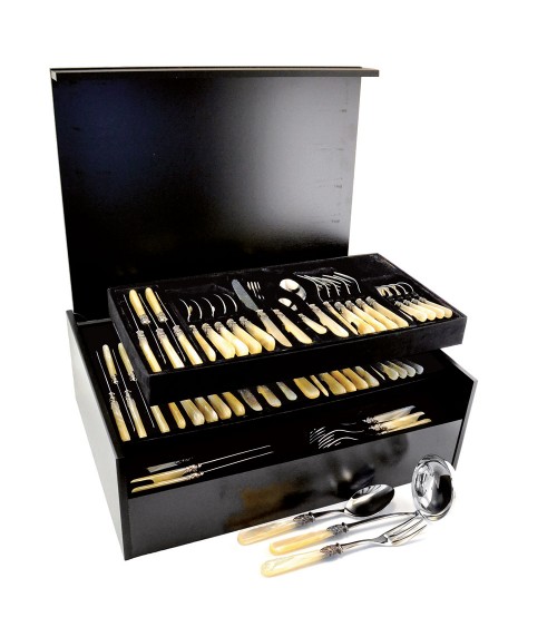 Eme Posaterie - Mirage Set 75 Pieces Colored Cutlery in Wooden Case -  - 