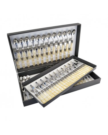 Eme Posaterie - Mirage Gold Set 75 Pieces Colored Cutlery in Case -  - 