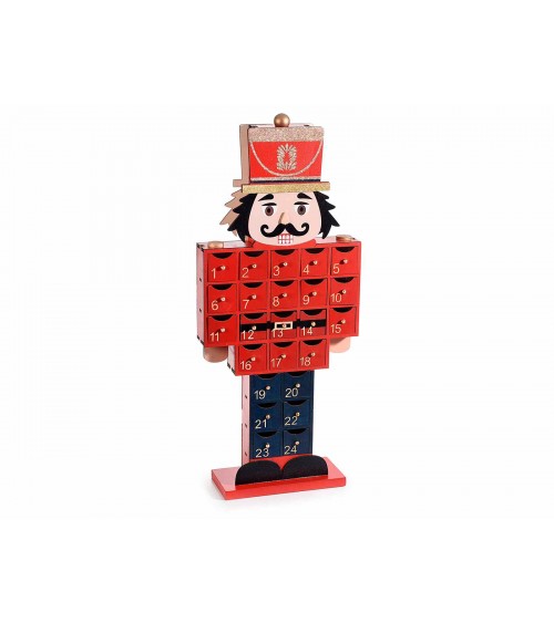"Nutcracker" Wooden Advent Calendar with Hat and Glitter -  - 