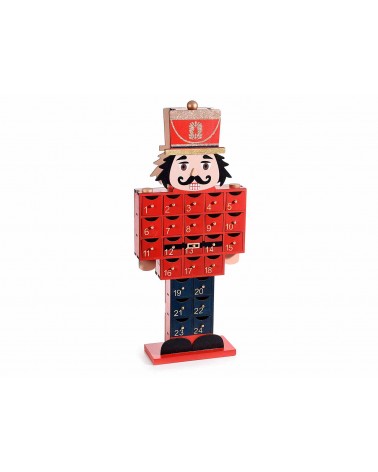 "Nutcracker" Wooden Advent Calendar with Hat and Glitter -  - 