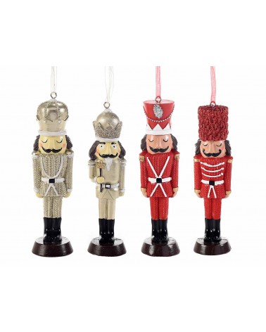 "Nutcracker" Colored Resin Hanging Decorations - 8 Pieces -  - 