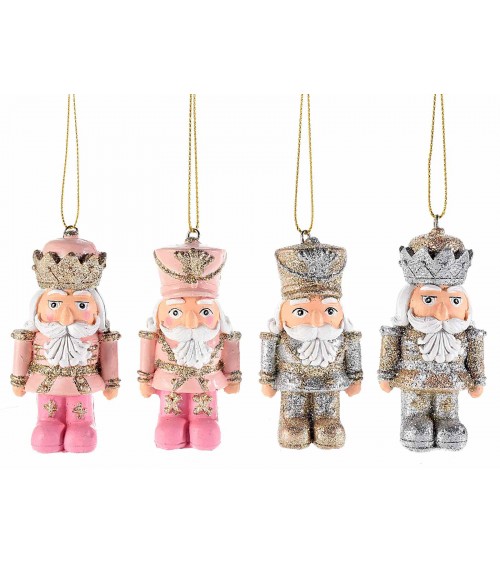Glitter Resin Decorations for Hanging "Nutcracker" - 8 Pieces -  - 