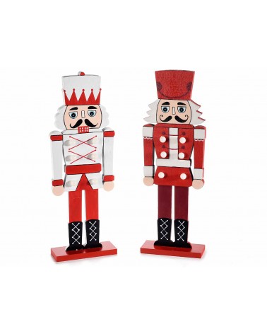 Nutcracker in Colored Wood and Led Lights - 2 Pieces -  - 