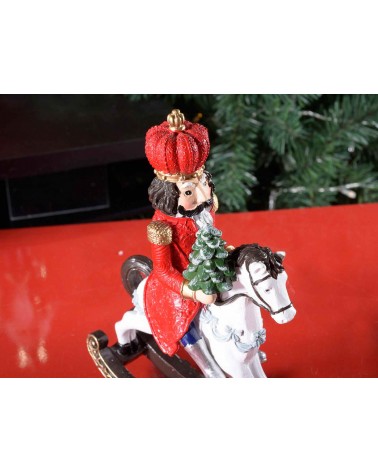Set 2 Resin Nutcracker on Rocking Horse -  - 
