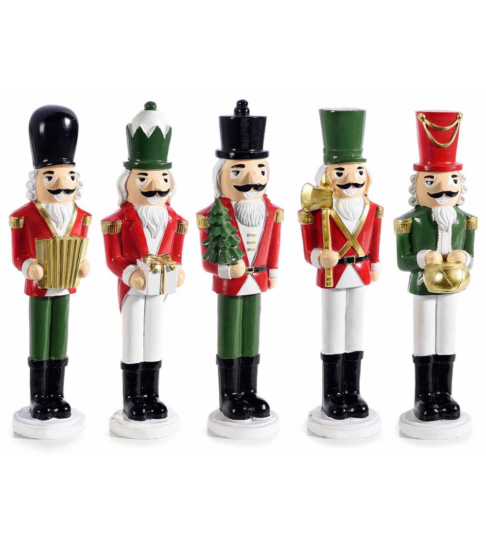 Set 5 Nutcracker in Colored Resin to Stand -  - 