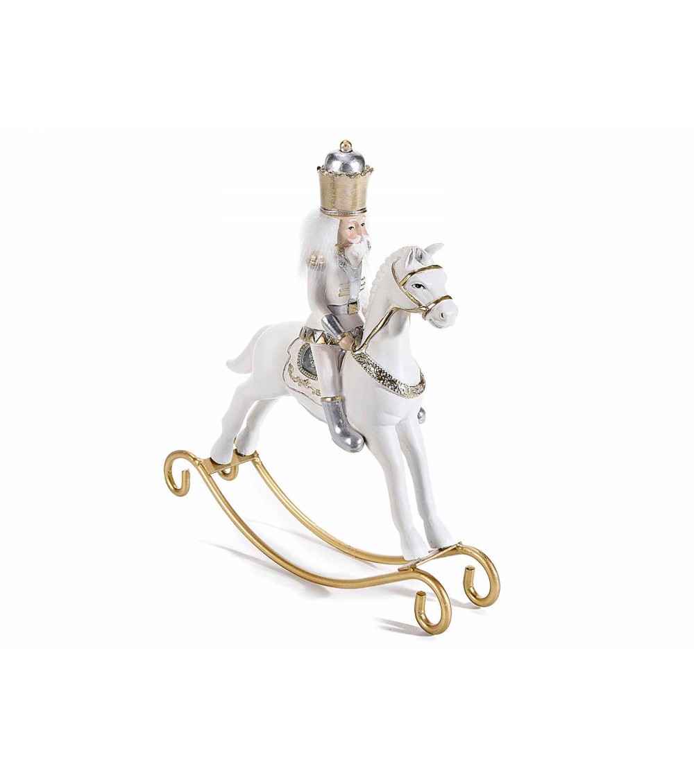 Resin Nutcracker on Rocking Horse - 2 Pieces -  - 