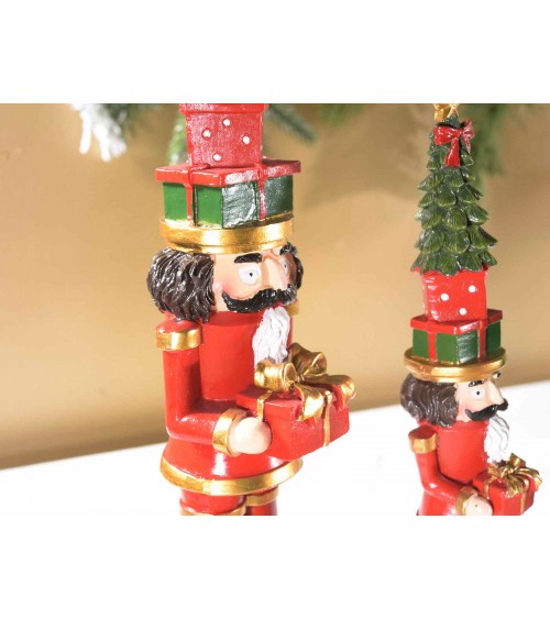 Set 2 Resin Nutcracker with Gifts and Christmas Tree -  - 