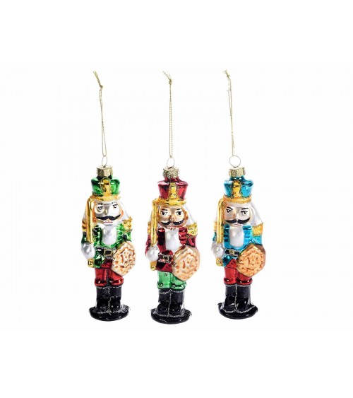 Set of 6 Glass Nutcrackers to Hang -  - 