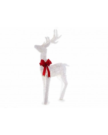 Snow-covered Metal Reindeer with Warm White Led Lights -  - 