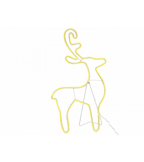 Luminous reindeer with neon light to support current