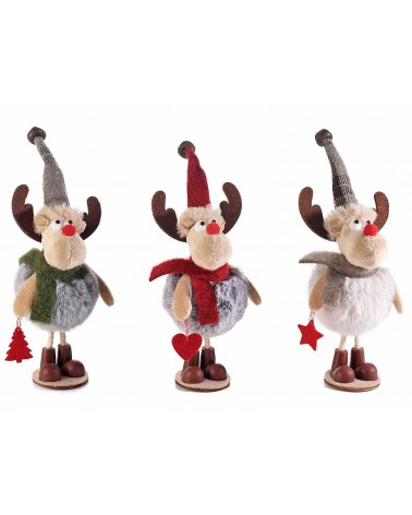 Reindeer with Scarf and Eco-fur Dress to Lean - 6 Pieces -  - 