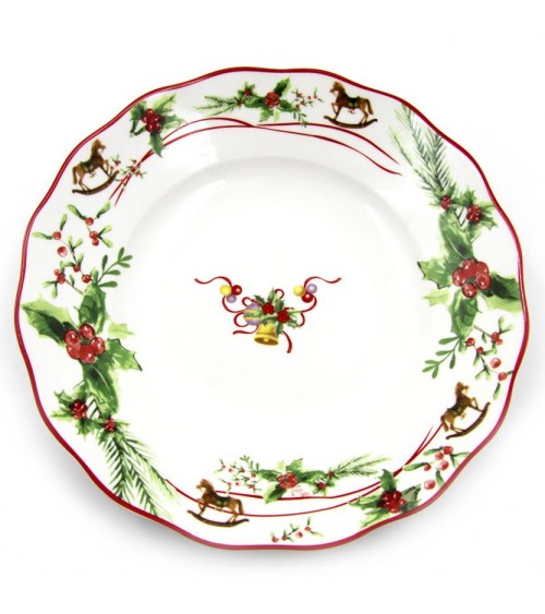 Servizio di Piatti Natalizi in Porcellana 18pz - Christmas Dream - 