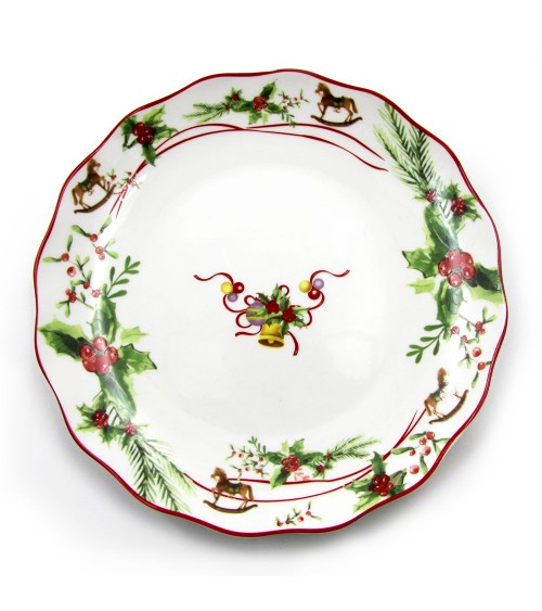 Servizio di Piatti Natalizi in Porcellana 18pz - Christmas Dream - 