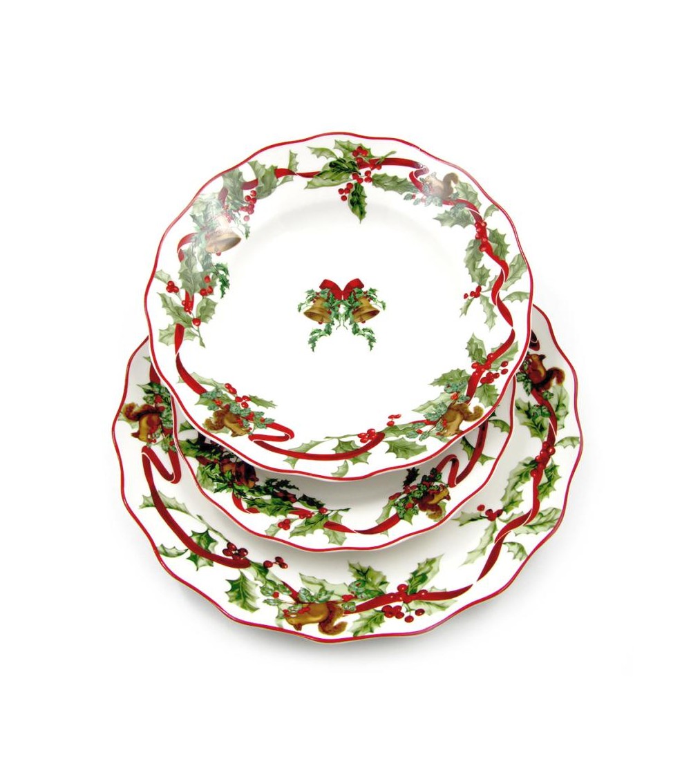 Service de table en porcelaine "Christmas Carol" 18 pièces - Royal Family - 