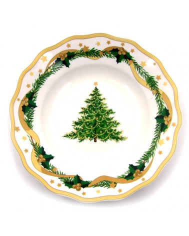 18-teiliges Porzellangeschirrset "Gold Christmas" - Royal Family - 