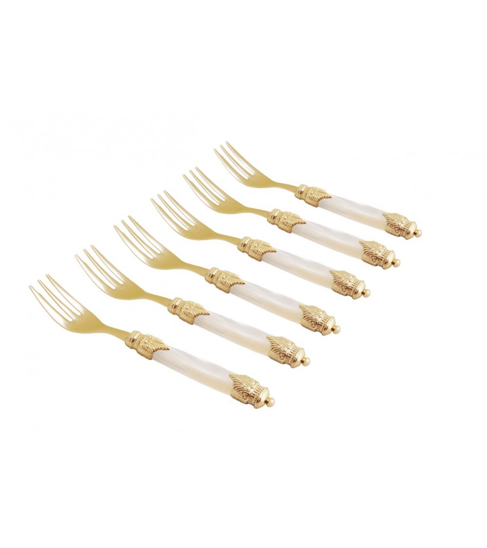 Luxury Cutlery Sweet Arianna Gold Forks - Rivadossi Sandro -  - 