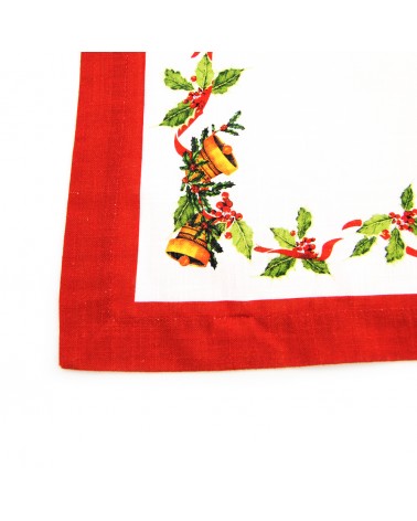 Weihnachtsläufer aus Baumwolle und Leinen „Christmas Carol“ 135 x 45 cm – Königsfamilie –