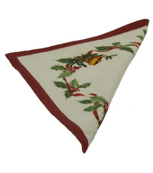 Pack de 6 Serviettes de Noël en Coton et Lin "Christmas Carol" - Famille Royale -