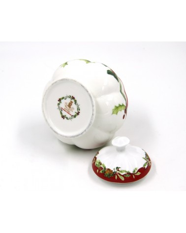 Ceramic Christmas Sugar Bowl "Christmas Carol" - Royal Family