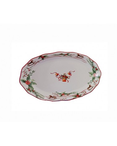 Ceramic Christmas Oval Serving Plate "Christmas Dream" - Royal Family -  - 