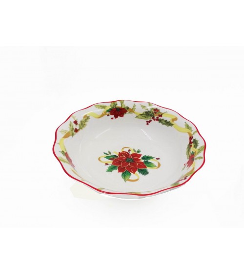 "Christmas Star" Ceramic Christmas Salad Bowl - Royal Family