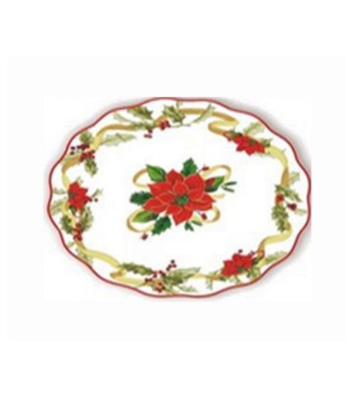 Ceramic Christmas Oval Serving Plate "Christmas Star" - Royal Family