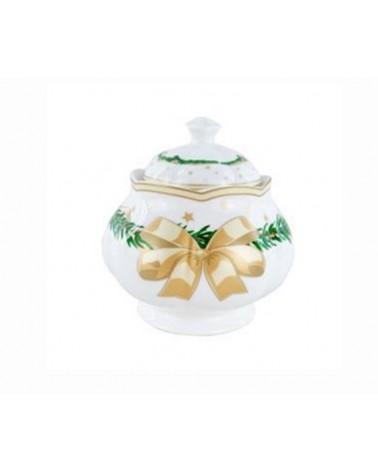 Acquista Zuccheriera Natalizia in Ceramica Gold Christmas- Royal Family  Online➤Modalyssa