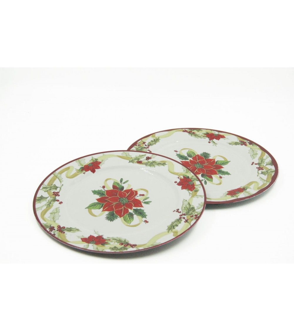 Set of 6 Christmas Plates in PVC "Christmas Star" - Royal Family -  - 