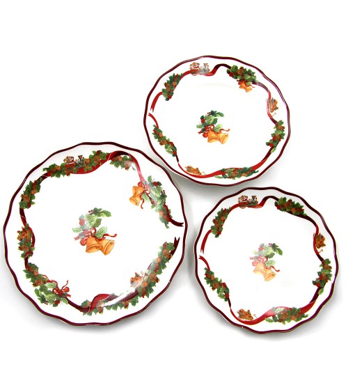 "Christmas Wishes" Porcelain Christmas Dinner Set 18 Pieces - Royal Family -  - 