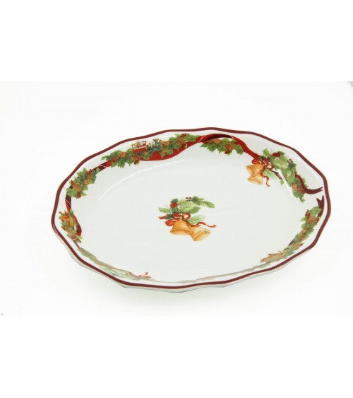 Ceramic Christmas Oval Serving Plate "Christmas Wishes" - Royal Family -  - 