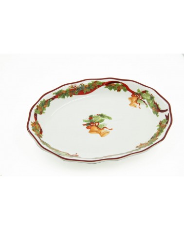 Piatto da Portata Ovale Natalizio in Ceramica  "Christmas Wishes" - Royal Family - 