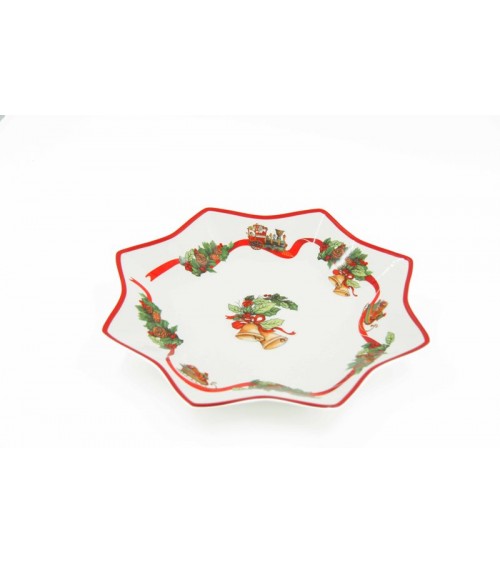 Christmas Plate for Panettone in Ceramic "Christmas Wishes" - Royal Family