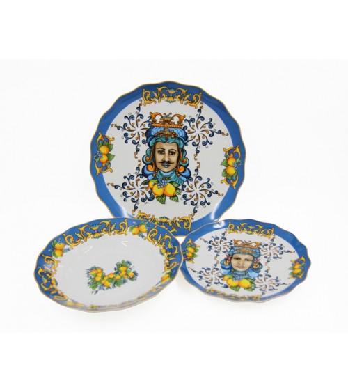 Porcelain Dinner Set "Scent of Sicily" 18 Pieces - Royal Family
