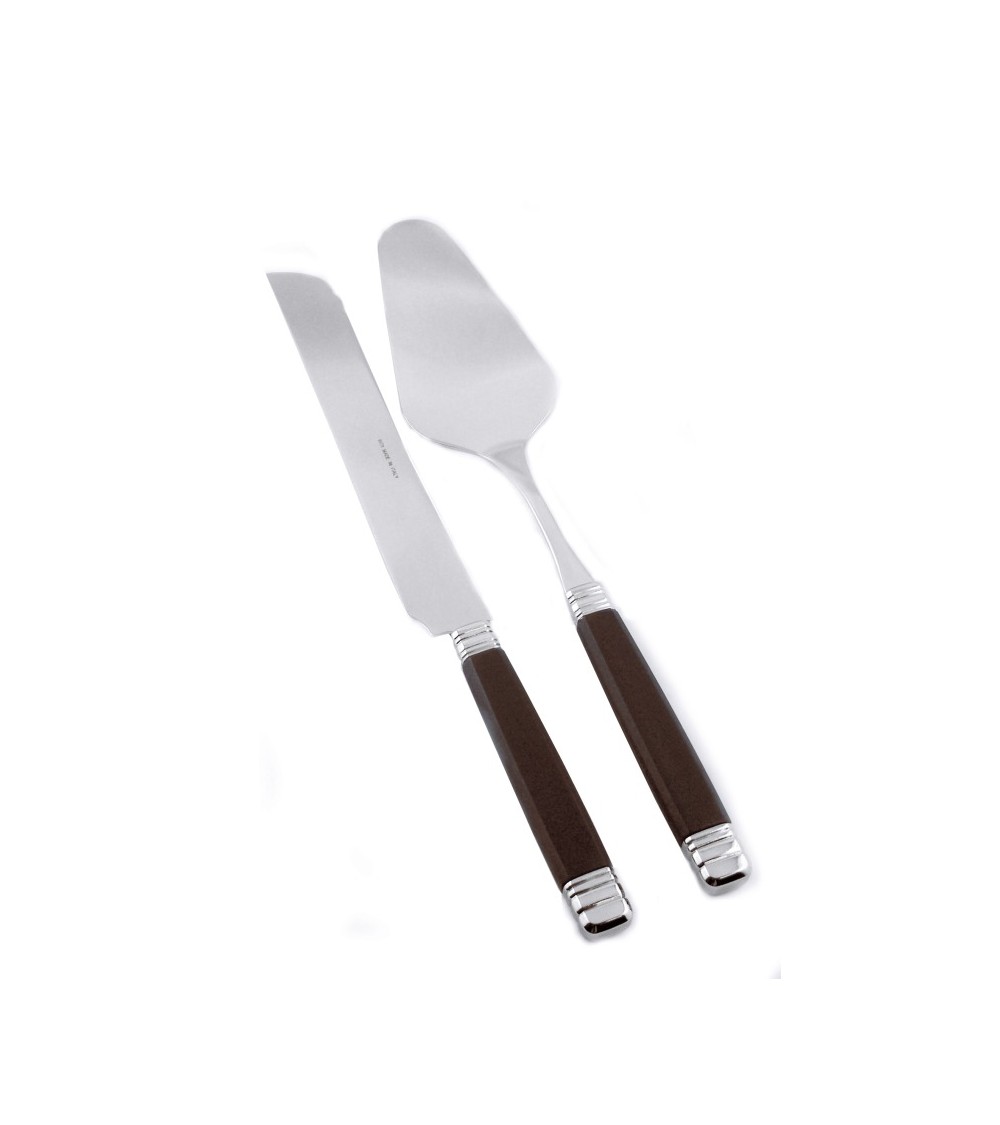 Rivadossi Modernes farbiges Besteck – Rossini-Set, 2-teilig, Messer und süße Schaufel - 