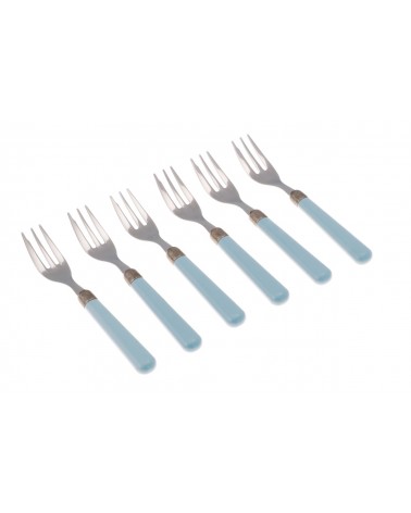 Forchette da Dolce Set 6pz - Osteria Posate Colorate Moderne - 