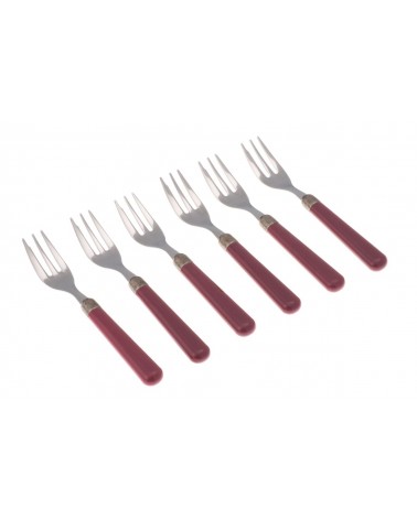 Forchette da Dolce Set 6pz - Osteria Posate Colorate Moderne - 