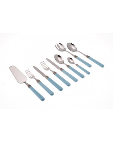 Servizio 75Pz Osteria Posate Colorate Moderne - 