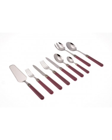 Servizio 75Pz Osteria Posate Colorate Moderne - ortensia