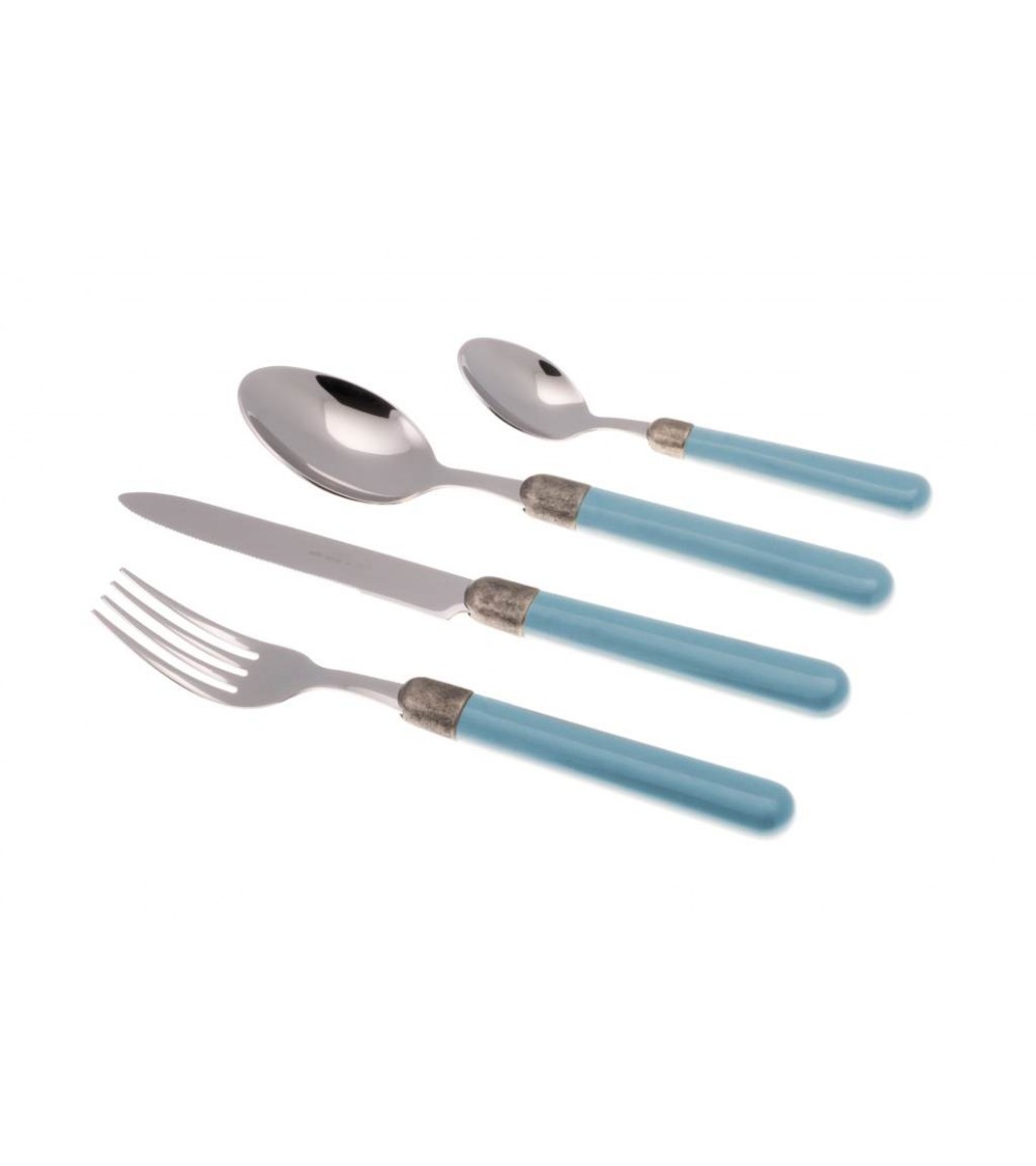Acheter en ligne Set de table Osteria 4pcs - Couverts colorés Rivadossi  Sandro Couleur Bleu ciel