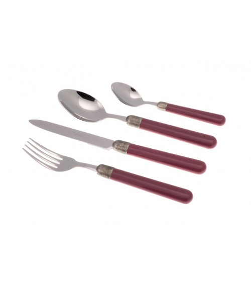 Osteria - 24 件套彩色手柄餐具 -