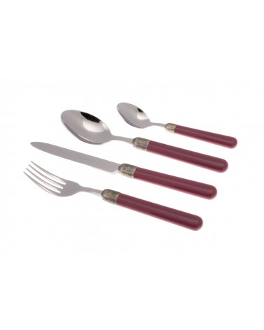 Osteria - Set 24pz Posate Manico Colorato - 
