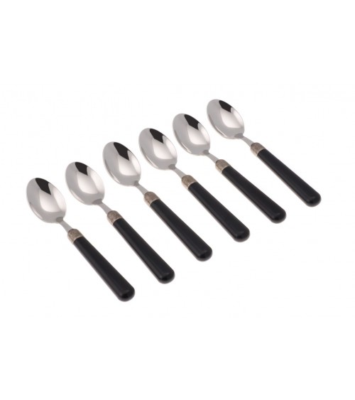 Set 6Pz Cucchiaini Caffe' - Osteria Posate Colorate Moderne - 