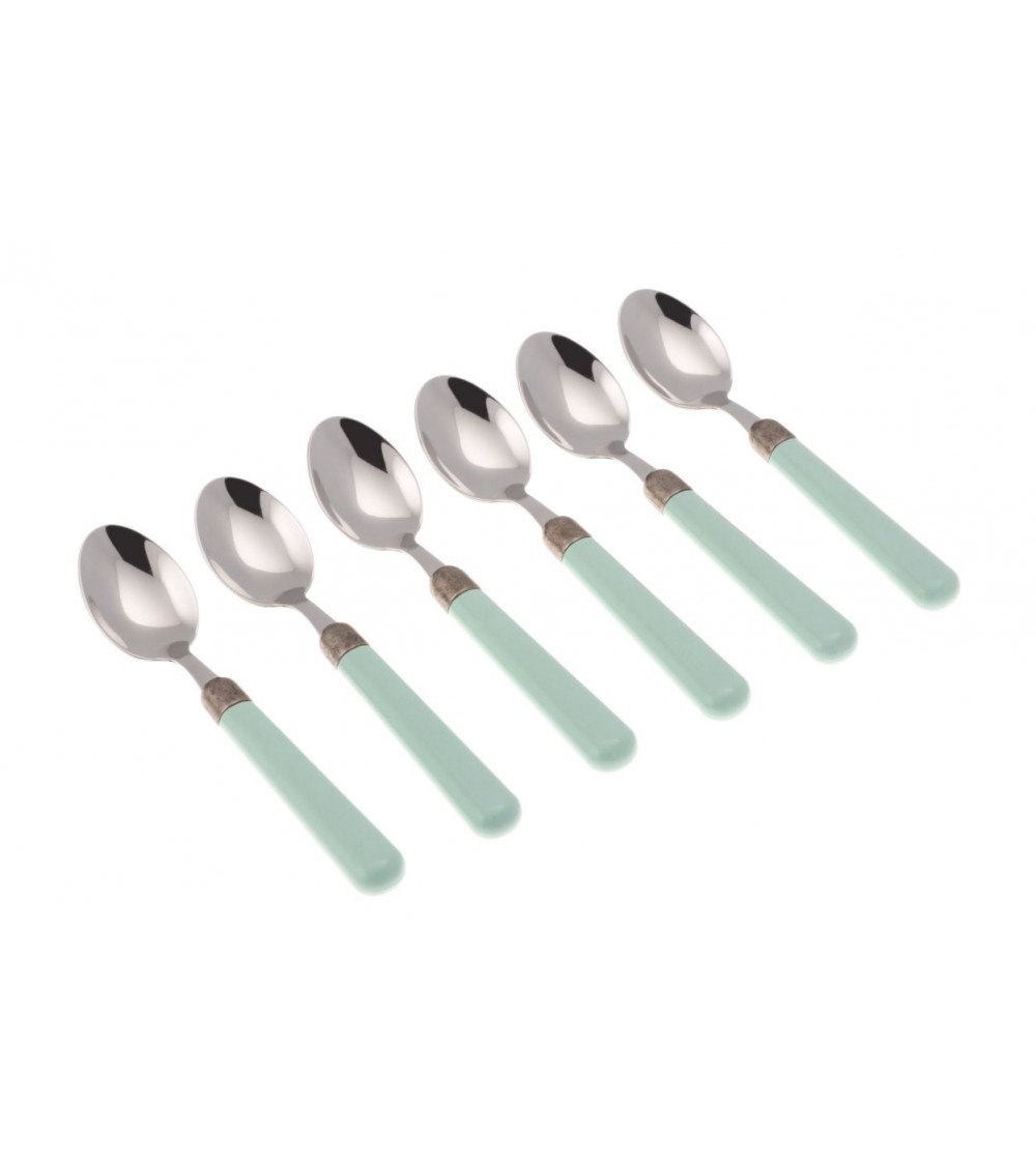 Coffret de 6 cuillères à café - Couverts colorés modernes Osteria -  Coffret de 6 cuillères à café - Couverts colorés modernes Osteria -