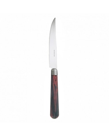 Set of 6 Pieces Cortina Steak Knife Wood-like - Rivadossi Sandro -  - 