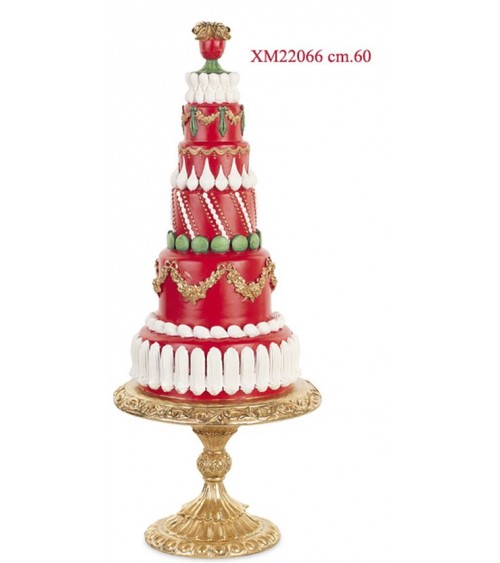Décorations de Noël : Dosseret baroque rouge et or - 