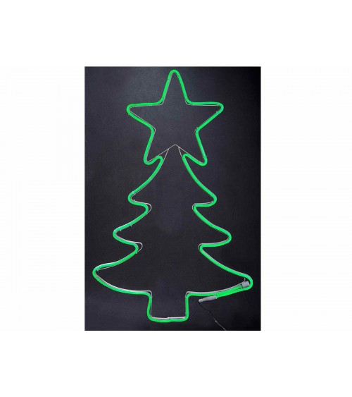 Sapin de Noël lumineux avec néon suspendu - 
