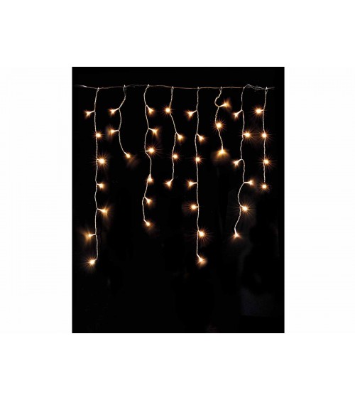 Weihnachtsregenlichter mit hängenden Drähten und warmweißen LED-Lichtern - 