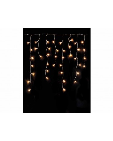 Lumières de pluie de Noël avec fils suspendus et lumières LED blanc chaud - 