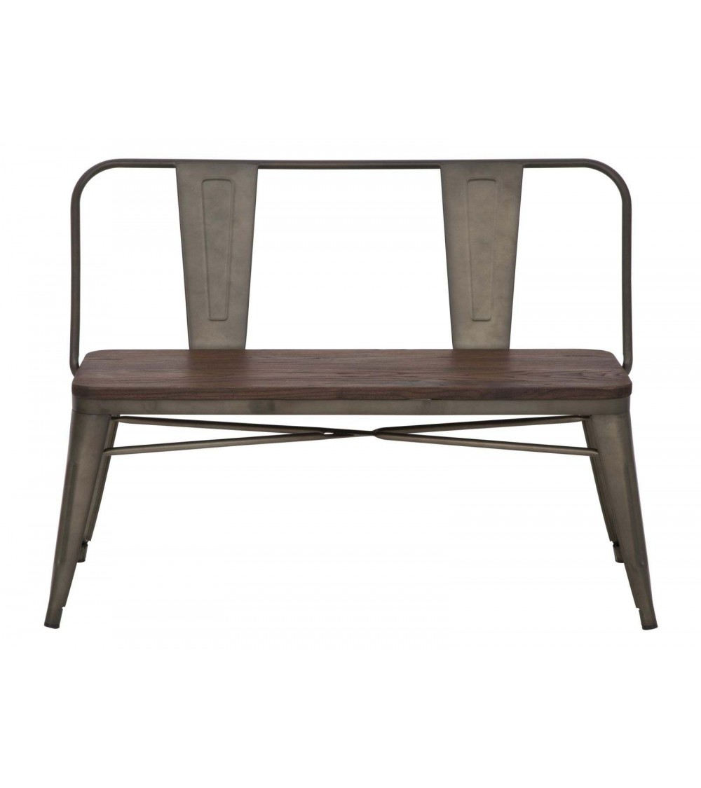 Industrial Style Bench - Metal and Wood 105X50X80 cm -  - 8024609321894